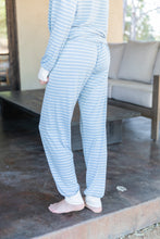 Load image into Gallery viewer, Let's Cuddle Baby Blue Striped Pajama Set