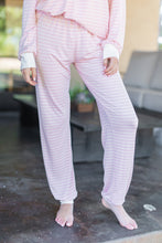 Load image into Gallery viewer, Let's Cuddle Baby Pink Striped Pajama Set