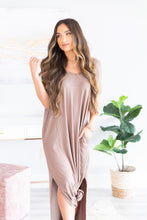 Load image into Gallery viewer, Trust The Plan Light Mocha Brown Maxi Dress