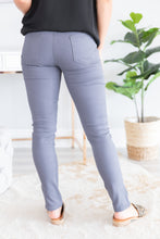 Load image into Gallery viewer, Living For The Day Gray Moto Zip Jeans