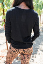 Load image into Gallery viewer, Back To You Black Twisted Hem Top