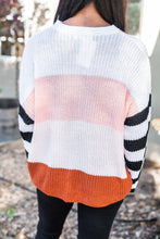 Load image into Gallery viewer, Where To Go Peach Pink Multi Striped Sweater
