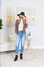 Load image into Gallery viewer, Do What You Like Eggplant Purple Corduroy Jacket