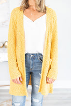 Load image into Gallery viewer, Tell Somebody Light Mustard Yellow Popcorn Cardigan