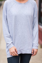 Load image into Gallery viewer, Slouchy Dolman Heather Gray Long Sleeve Tunic
