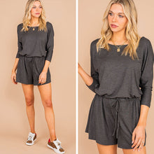 Load image into Gallery viewer, The Poolside Charcoal Gray Romper