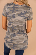 Load image into Gallery viewer, Hidden Treasures Olive Green Camo Top