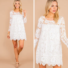 Load image into Gallery viewer, Leave An Impression Ivory White Lace Dress