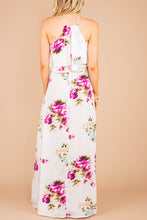 Load image into Gallery viewer, Can't Help Staring Off White Floral Maxi Dress