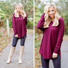Load image into Gallery viewer, Easy Like Sunday Wine Red Tunic