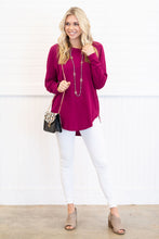 Load image into Gallery viewer, Easy Like Sunday Wine Red Tunic