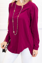 Load image into Gallery viewer, Easy Like Sunday Wine Red Tunic
