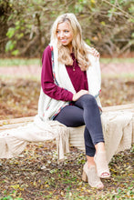 Load image into Gallery viewer, Easy Like Sunday Wine Red Tunic