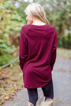 Load image into Gallery viewer, Easy Like Sunday Wine Red Tunic