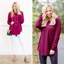 Load image into Gallery viewer, Easy Like Sunday Wine Red Tunic