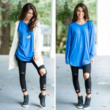 Load image into Gallery viewer, Easy Like Sunday Cobalt Blue Tunic