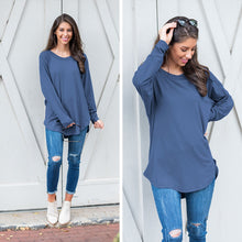 Load image into Gallery viewer, Easy Like Sunday Denim Blue Tunic
