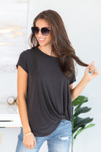 Load image into Gallery viewer, Hold You Dear Black Knotted Top