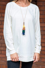 Load image into Gallery viewer, Slouchy Dolman Ivory White Long Sleeve Tunic