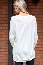 Load image into Gallery viewer, Slouchy Dolman Ivory White Long Sleeve Tunic