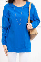 Load image into Gallery viewer, Slouchy Dolman Cobalt Blue Long Sleeve Tunic