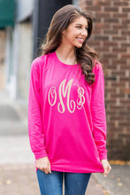 Load image into Gallery viewer, Slouchy Dolman Fuchsia Pink Long Sleeve Tunic