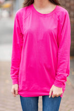 Load image into Gallery viewer, Slouchy Dolman Fuchsia Pink Long Sleeve Tunic