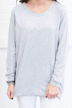 Load image into Gallery viewer, Slouchy Dolman Heather Gray Long Sleeve Tunic