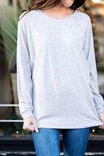 Load image into Gallery viewer, Slouchy Dolman Heather Gray Long Sleeve Tunic