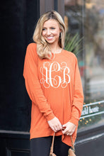 Load image into Gallery viewer, Slouchy Dolman Rust Orange Long Sleeve Tunic