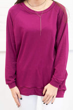 Load image into Gallery viewer, Slouchy Dolman Wine Red Long Sleeve Tunic