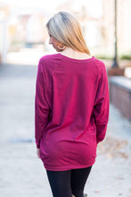 Load image into Gallery viewer, Slouchy Dolman Wine Red Long Sleeve Tunic