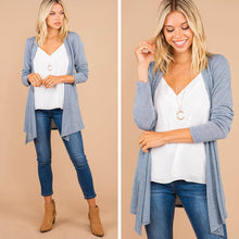 Load image into Gallery viewer, Undeniable Heather Blue Classic Cardigan