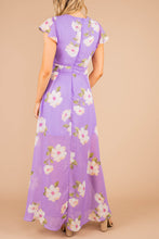 Load image into Gallery viewer, Live In Love Lavender Floral Maxi Dress