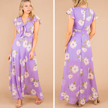 Load image into Gallery viewer, Live In Love Lavender Floral Maxi Dress