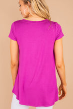 Load image into Gallery viewer, She's So Lucky Magenta Purple Tee