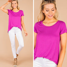 Load image into Gallery viewer, She's So Lucky Magenta Purple Tee