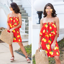 Load image into Gallery viewer, The Pippa Dress, Red-Lemon