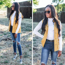 Load image into Gallery viewer, The Time Is Now Light Mustard Utility Vest