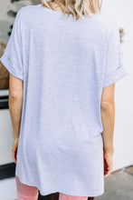 Load image into Gallery viewer, Make Your Life Easy Heather Gray V-neck Top