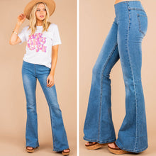 Load image into Gallery viewer, It's A Revolution Denim Blue Flare Jeans