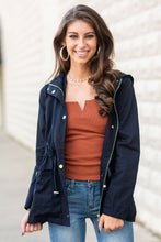 Load image into Gallery viewer, Change Of Plans Navy Blue Cargo Jacket