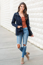 Load image into Gallery viewer, Change Of Plans Navy Blue Cargo Jacket