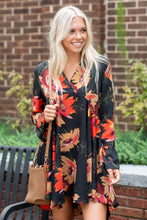 Load image into Gallery viewer, Found Your Calling Black Floral Dress