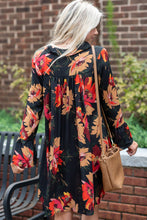 Load image into Gallery viewer, Found Your Calling Black Floral Dress