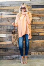 Load image into Gallery viewer, Feeling So Chipper Sherbert Orange Cowl Neck Sweater