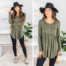 Load image into Gallery viewer, To Love Somebody Olive Green Top