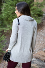 Load image into Gallery viewer, Meet You Here Heather Gray Cowl Neck Sweater