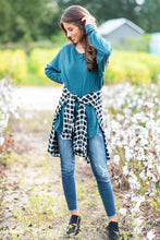 Load image into Gallery viewer, Easy Like Sunday Dark Teal Blue Tunic