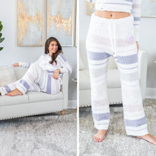 Load image into Gallery viewer, Wonderful Winter PJ Pants, White-Periwinkle